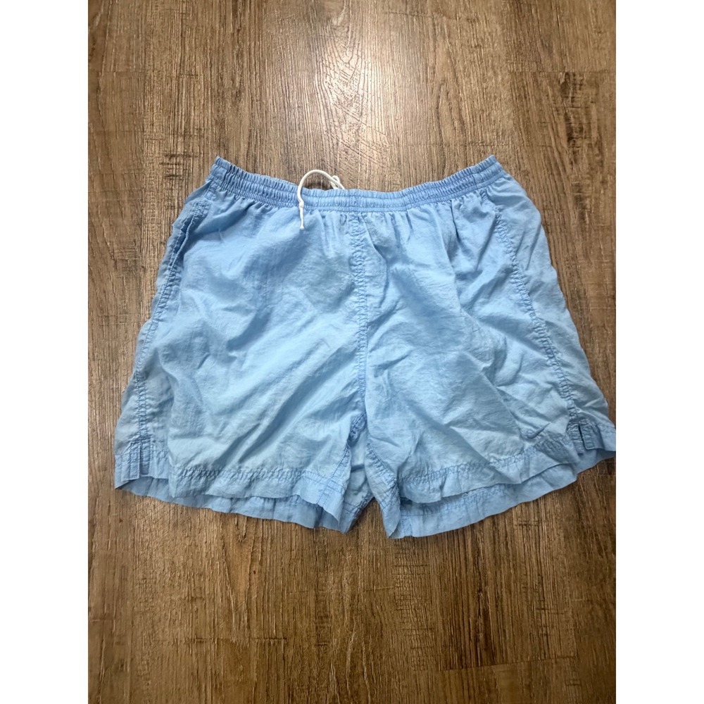 Nike Vintage Athletic Shorts Light Blue Elastic Waist Small Retro Gym Lounge